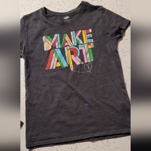 Old Navy "Make Art" Tee L 10 - 12
